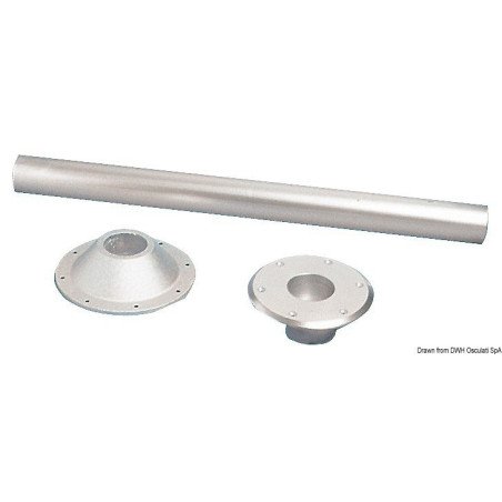 Pied de table aluminium anodisé Modèle lourd 70 cm Osculati - Pied ...
