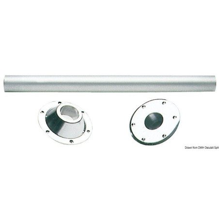 Pied de table aluminium anodisé 70 cm Osculati - Pied de table en a...
