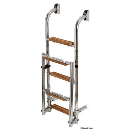 Echelle AISI316/iroko 5 marches Osculati - Echelle - discount-nauti...