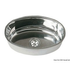 Evier ovale inox poli miroir 240x375 mm Osculati - Évier ovale - di...