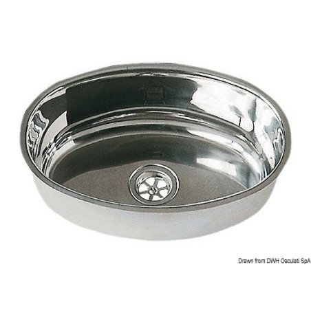 Evier ovale inox poli miroir 240x375 mm Osculati - Évier ovale - di...