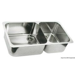Evier double inox poli 600x320 mm Osculati - Évier double - discoun...