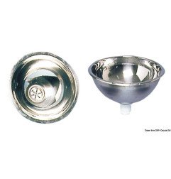 Vasque demi-ronde bain inox poli miroir 350x150mm Osculati - Vasque...