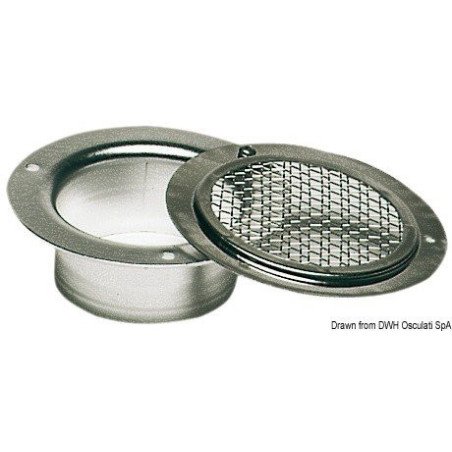 Grille inox entrée/sortie air 58 mm Osculati - Grille entrée/sortie...