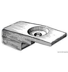 Anode plaque zinc p. Suzuki 60/140 HP 4 temps Osculati - Plaque pou...