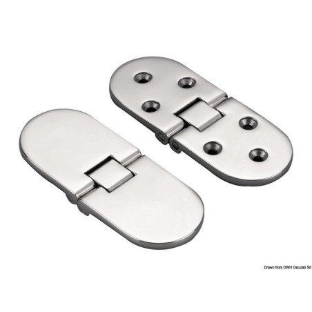Charnière à moulage 100 x 40 mm Osculati - Charnières à moulage de ...