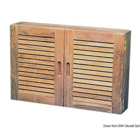 Armoire teck 2 portes 56x38x11 ARC - Petite armoire pour cuisine et...