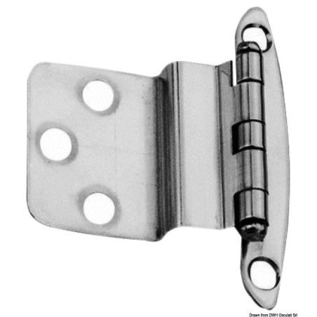 Charnière inox 57x44 mm Osculati - Charnières en acier pour écoutil...