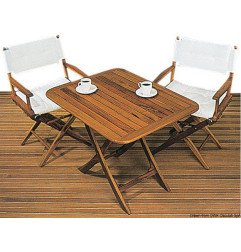 Table teck pliante 90x70 cm ARC - Table pliante en teck véritable A...