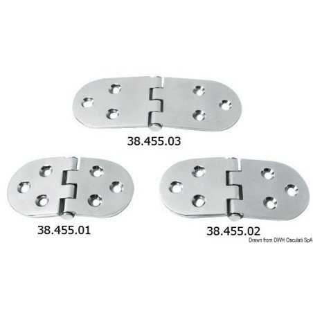 Charnière renversé heavy duty 160x60 mm Osculati - Charnières 3 mm ...