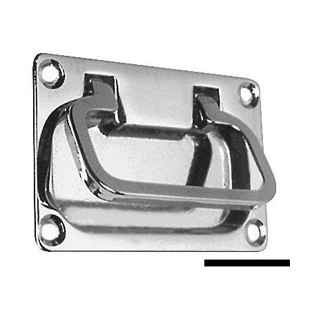 Poignée laiton chromé 60x90 mm - - Pignées en laiton chromé - disco...