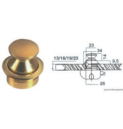 Pommeau laiton poli 19 mm - - Laiton poli verni - discount-nautic.com