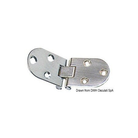 Charnière à retournemenr 2 mm 84x30 mm Osculati - Charnières à reto...