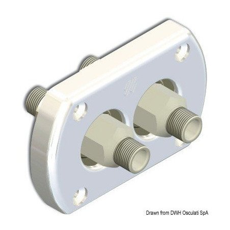 Passe paroi blanche double raccord Ultraflex - Kit paroi pour doubl...