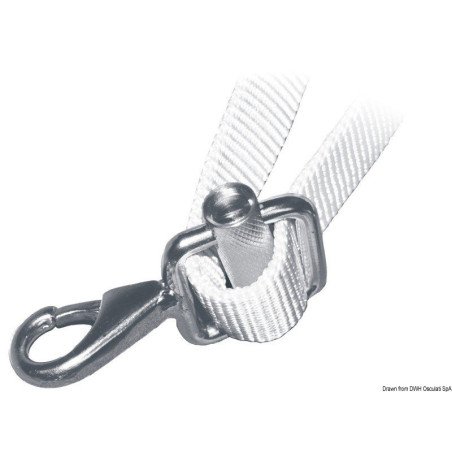 Mousqueton AISI 316 avec boucle 25 mm Osculati - Mousqueton avec bo...