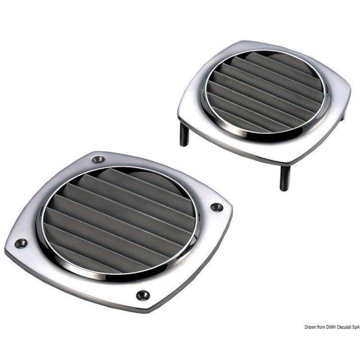 Prise d'air AISI 316 129x129 mm avec vis sans tête