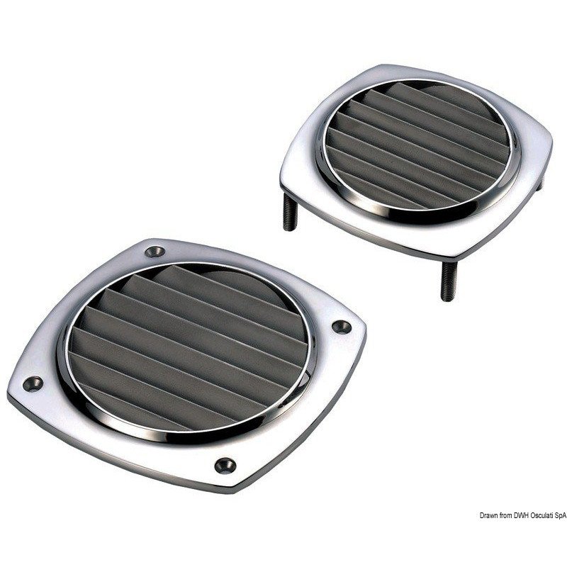 Prise d'air AISI316 129x129 mm avec vis Osculati - Prise d'air en i...