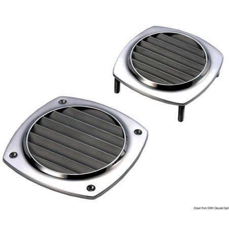 Prise d'air AISI316 129x129 mm avec vis Osculati - Prise d'air en i...