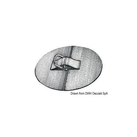 Anneau D inox avec support EPDM Osculati - Anneaux en "D" en inox a...
