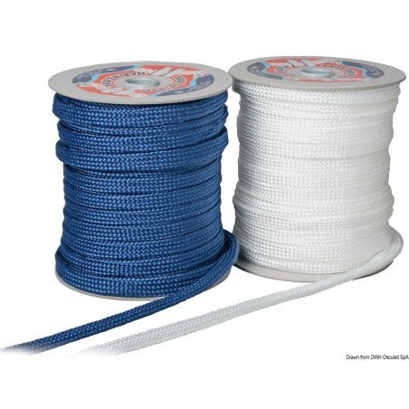Tresse plate blanche pare-battage 18 mm x 50 m Osculati - Tresse/tr...
