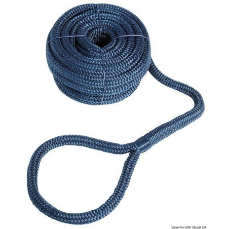 Amarre avec oeil bleu navy 24 mm x 15 m Osculati - Amarre haute rés...