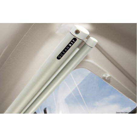 Rideau à anrouler Oceanair 720 x 320 mm Boîtier du rouleau blanc Oc...