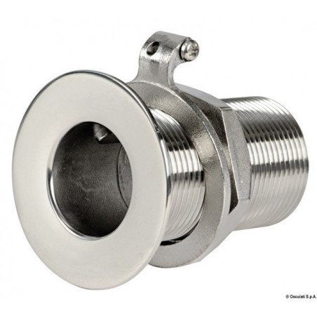 Passe-coque au ras AISI 316 polis miroir 1"1/4 Osculati - Passe-coq...