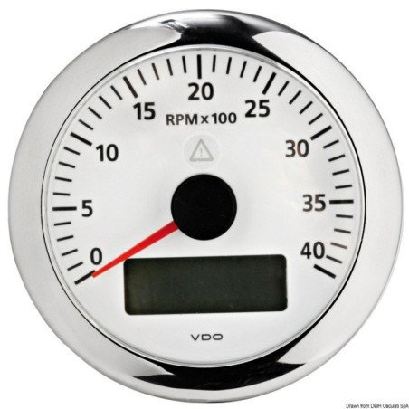 Compte-tours VDO ViewLine 3000 RPM blanc VDO Marine - Compte-tours ...