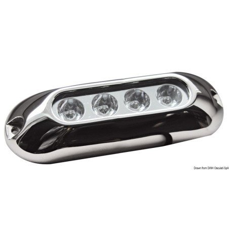 Projecteur sous-marine avec 4 LED bleu/VERT/ROUGE/BLANC Osculati - ...