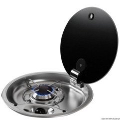 Plan cuisson inox 1 feu couvercle fumé 340 mm Can - Plan de cuisson...