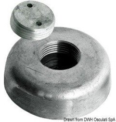 Anode magnésium fixation escamotable Ø 135 mm Osculati - Anode avec...
