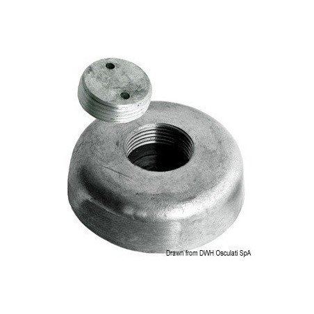 Anode aluminium fixation escamotable Ø 135 mm Osculati - Anode avec...