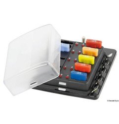Boîte porte-fusibles avec témoins d'alerte 10piece Osculati - Boîte...