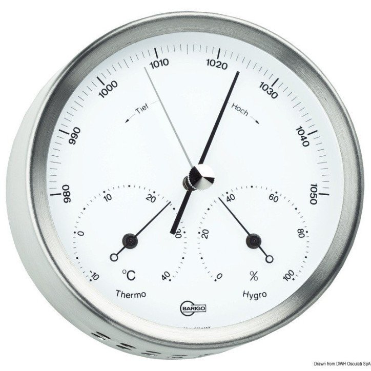 Baromètre/Thermomètre/hygromètre Barigo Steel