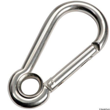Mousqueton sans saillie avec œil AISI 316 6 mm Osculati - Mousqueto...