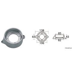 Anode VOLVO SeaDrive 105mm Osculati - Anode collier pour Sail Drive...