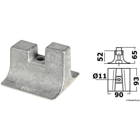 Anode pied Yamaha 300/450 HP zinc Osculati - Anode pied Yamaha 300...