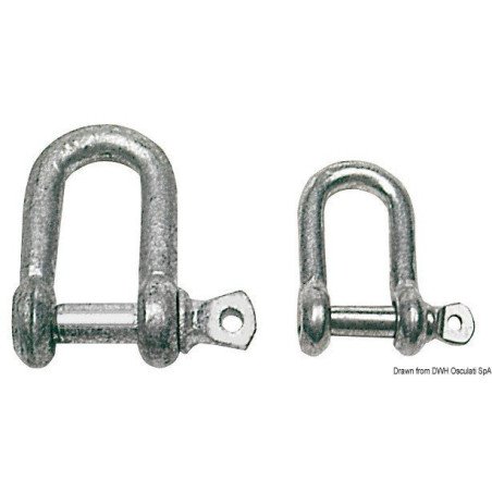 Manille en acier galvanisée 14 mm OSCULATI Osculati - Manilles en a...