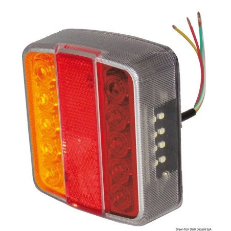 Feu à LED arrière D/G à 4 lampes Osculati - Feux à LED - discount-n...