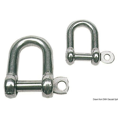 Manille en inox AISI 316 6 mm OSCULATI Osculati - Manilles en inox ...