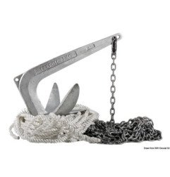 Kit de mouillage ancre Trefoil 10 kg Osculati - Kit de mouillage: b...
