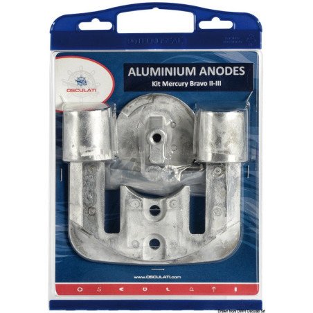 Kit anode Bravo II/III magnésium Osculati - Kit anodes pour Mercrui...