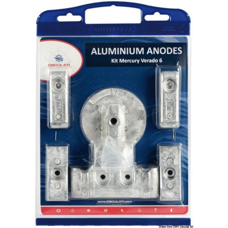 Kit anode pour Verado 6 8 pcs. magnésium Osculati - Kit anodes pour...
