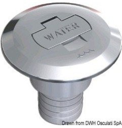 Bouchon Water droit 38 mm - - Bouchon en laiton chromé, à clé - dis...