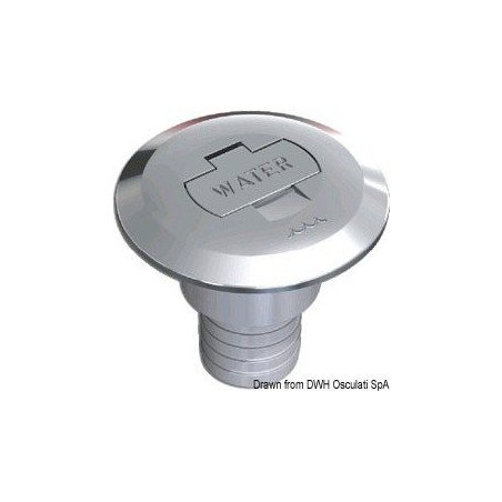 Bouchon Water droit 38 mm - - Bouchon en laiton chromé, à clé - dis...