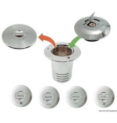 Bouchon Water sans cylindre - - Bouchon en laiton chromé, à clé - d...