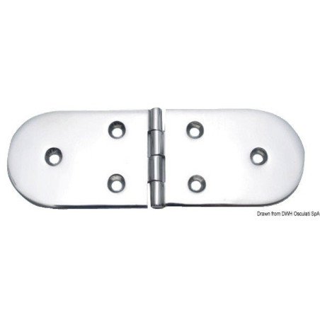 Charnière A 95° AISI316 190x65 mm Osculati - Charnières - discount-...