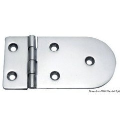 Charnière A 95° AISI316 128x65 mm Osculati - Charnières - discount-...