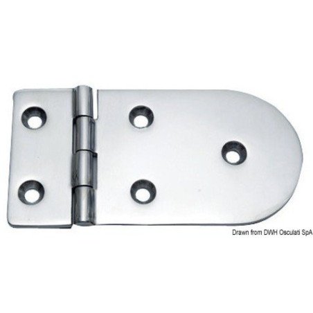 Charnière A 95° AISI316 128x65 mm Osculati - Charnières - discount-...