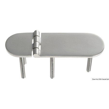 Charnière D 95° AISI316 126x40 mm Osculati - Charnières - discount-...